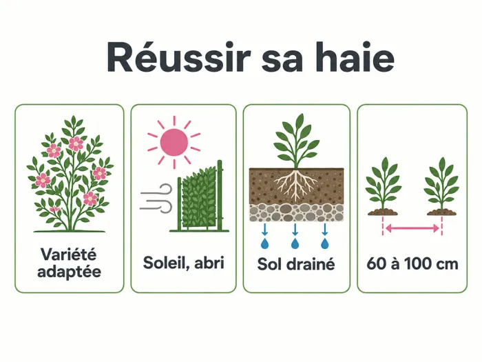 Repères pour réussir une haie