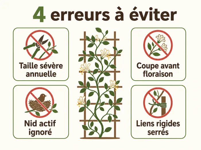 Erreurs de taille du chèvrefeuille