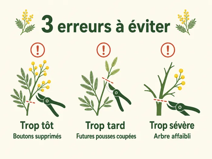 Trois erreurs de taille du mimosa