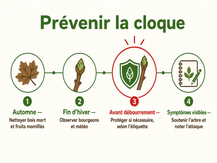 Calendrier de prévention de la cloque