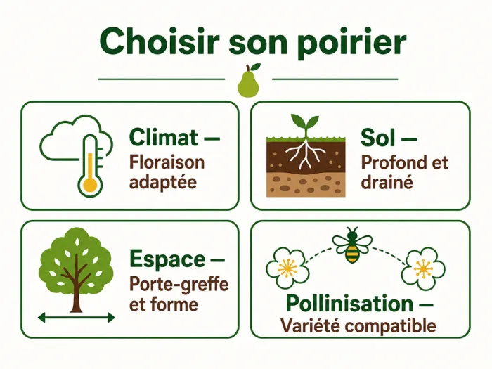 Quatre critères pour choisir un poirier